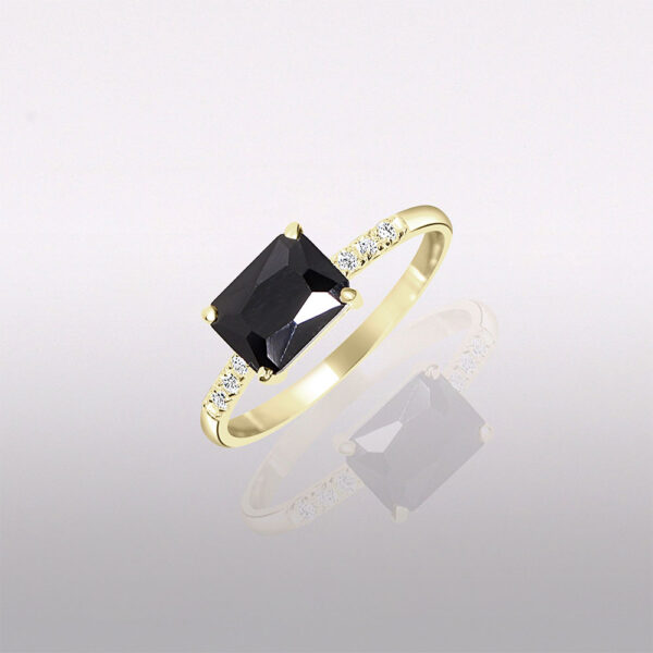 14k gold black onyx engagement ring