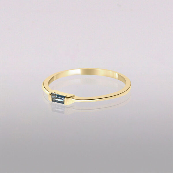 dainty london topaz 14k gold baguette ring